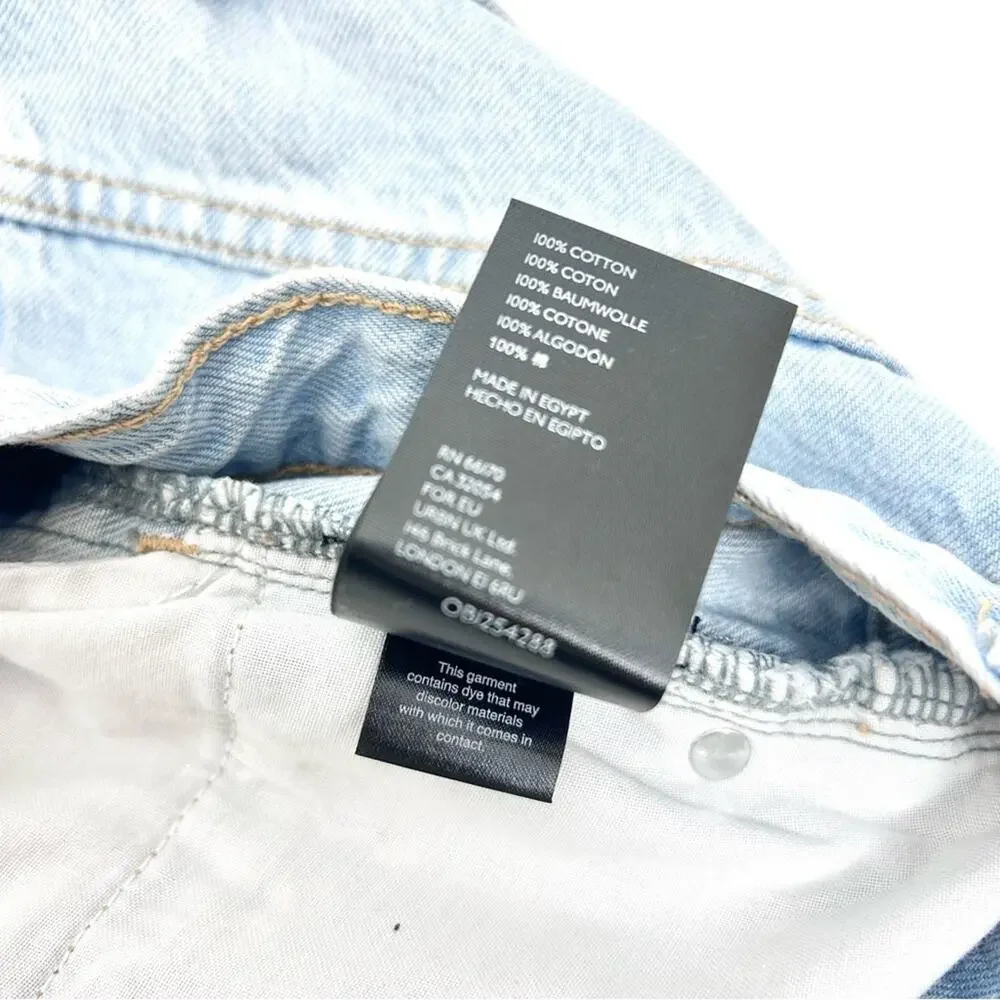 Bdg High Waisted‎ Denim Short Distressed Girlfriend Light Wash Size 27